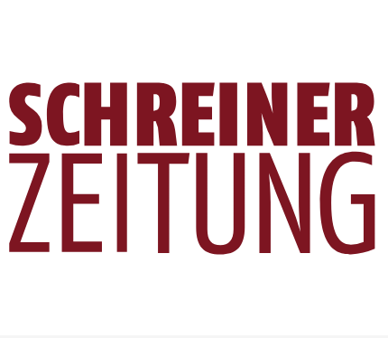 Logo der Schreiner Zeitung in roter Schrift auf weißem Hintergrund.